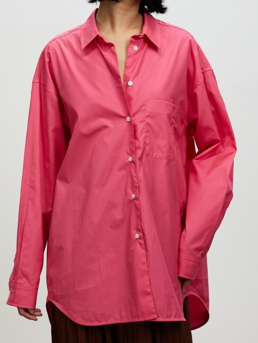 Samsoe Samsoe Classic Women's Button-Down Shirt - Vibrant Pink